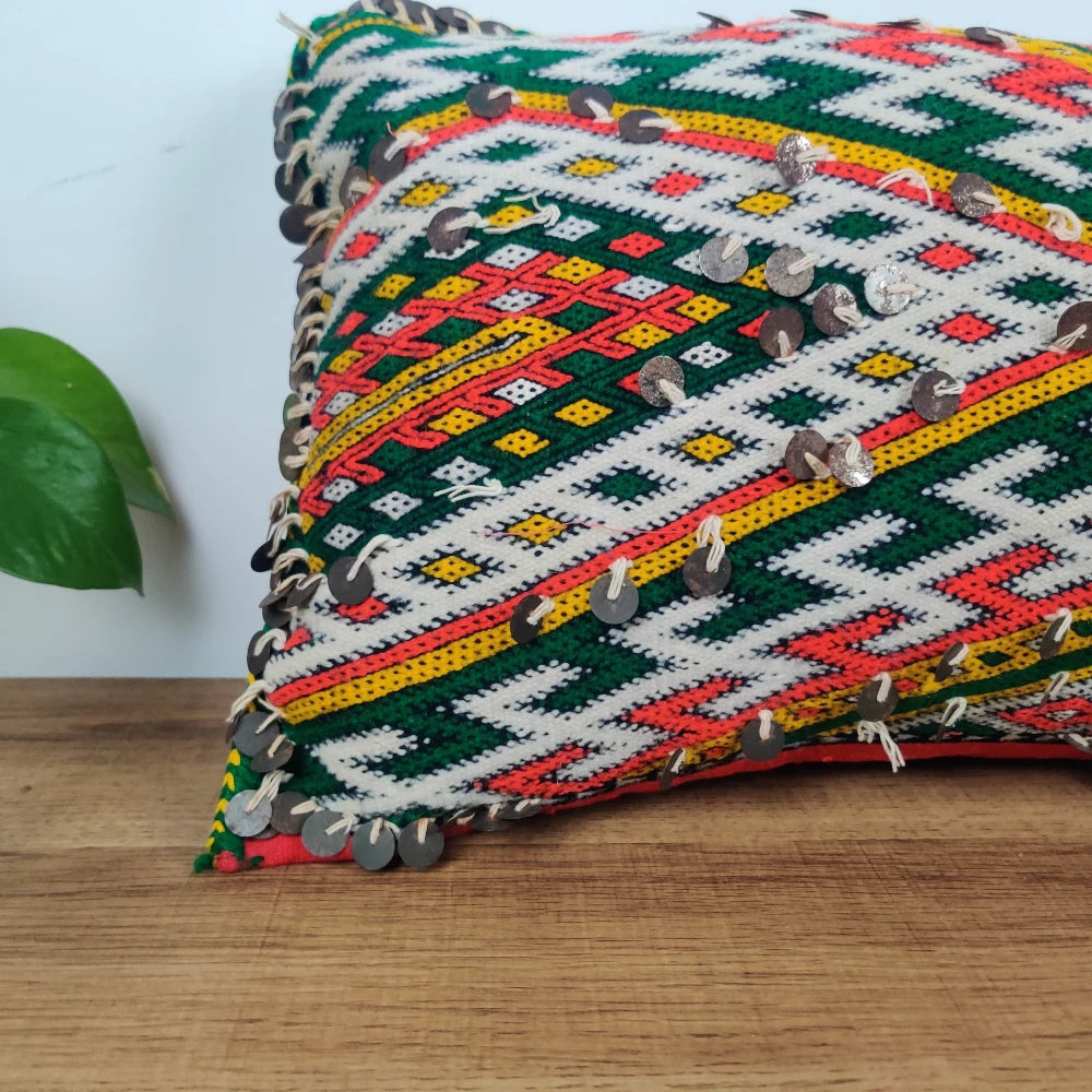 Grand coussin kilim Maroc fait main - MAZIR Décoration