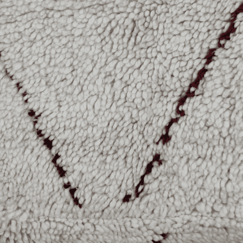 Pouf Berbère blanc de Troyes artisanal