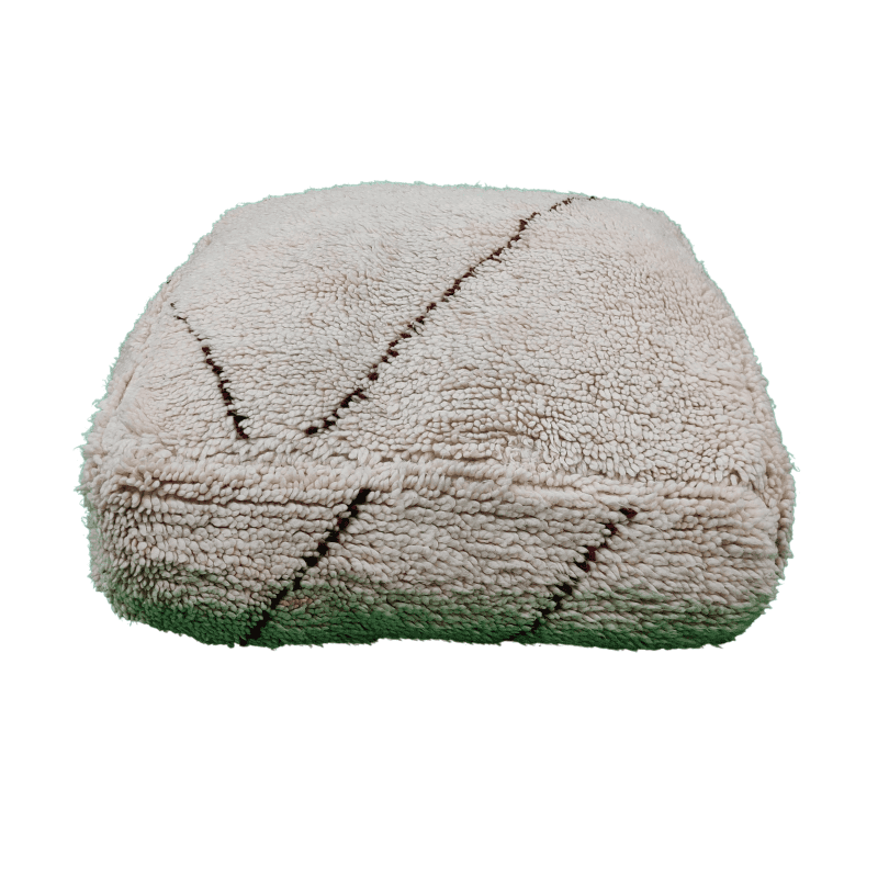 Pouf bohème blanc de Troyes