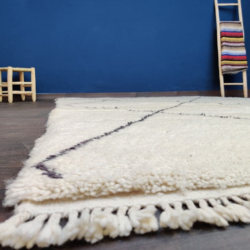 tapis berbere blanc et noir