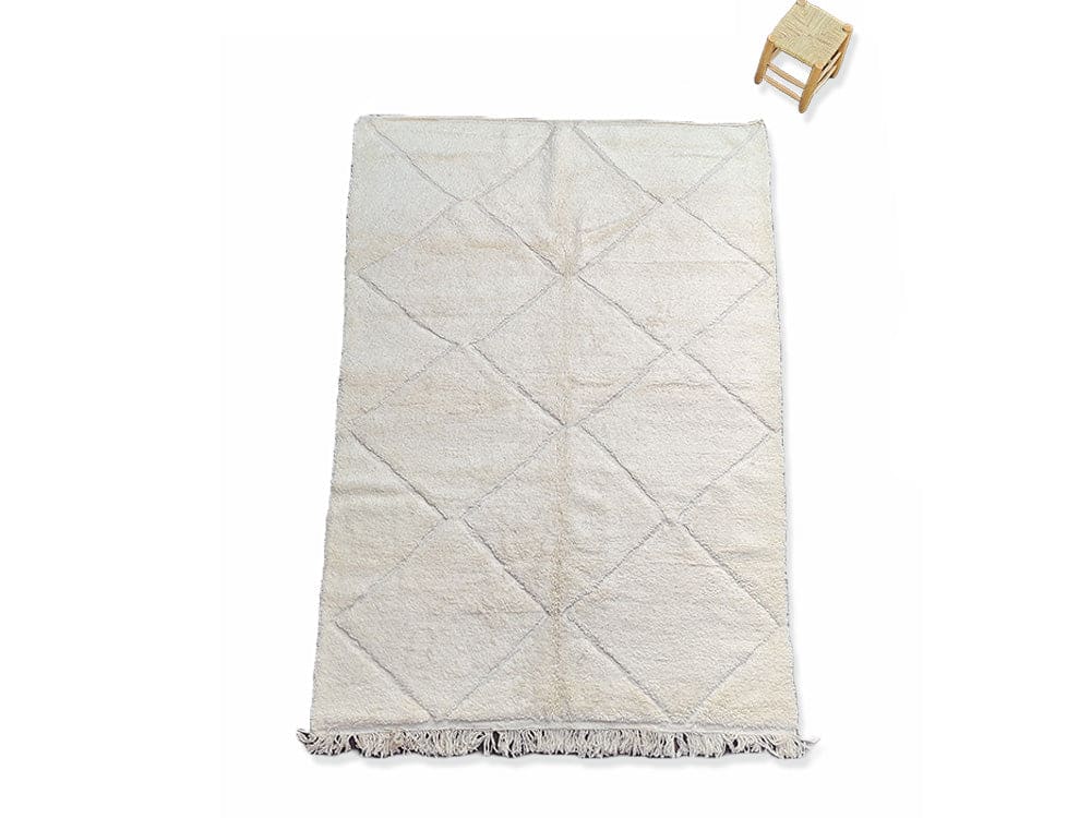 Grand Tapis Berbère losanges blancs 205x310 cm - Tapis