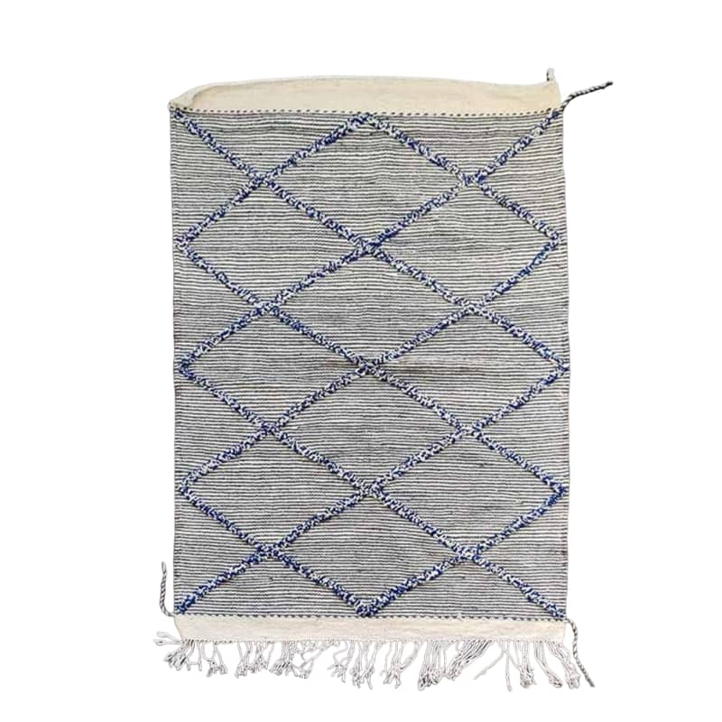 tapis zanafi noir et bleu