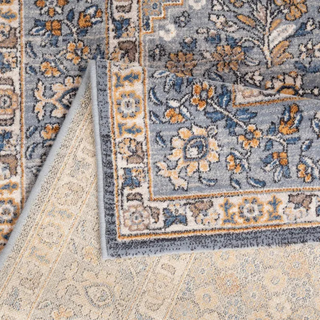 Tapis oriental gris et beige classique - Laine