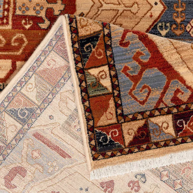 Tapis ethnique rouge beige OTTO