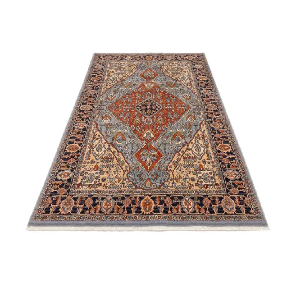 Tapis oriental noir beige rouge MOTO