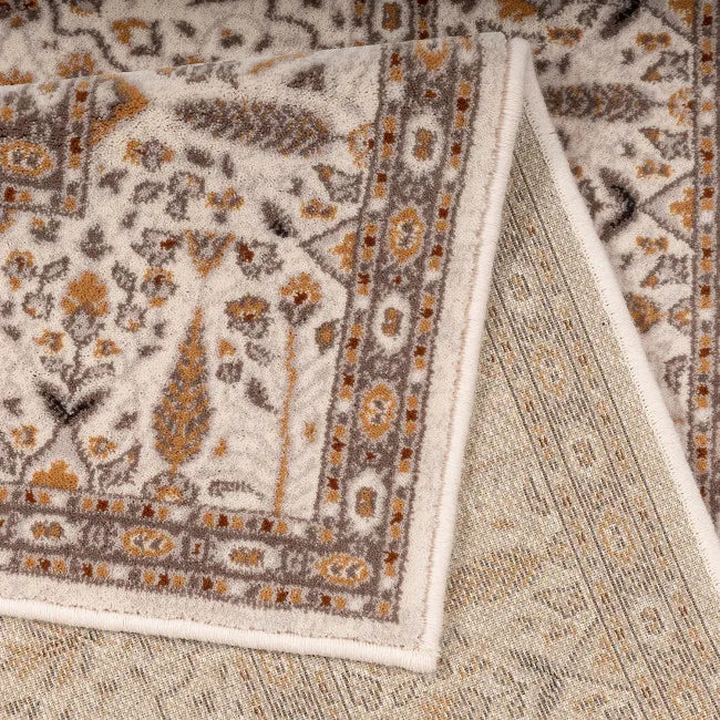 Tapis persan beige marron en Laine