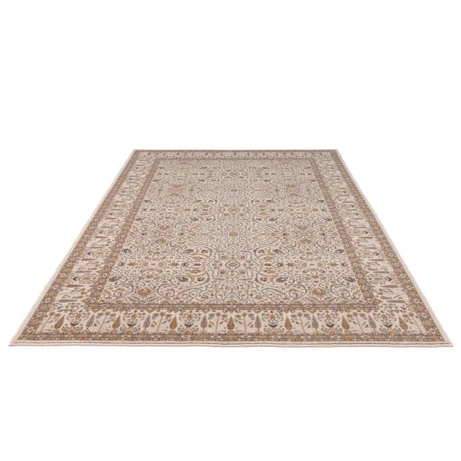 Tapis persan beige marron en Laine