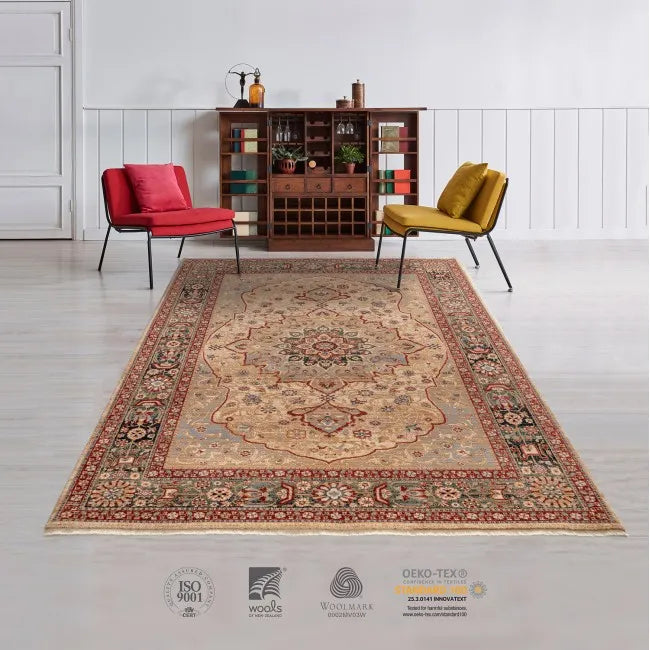 Tapis persan beige marron ATTA
