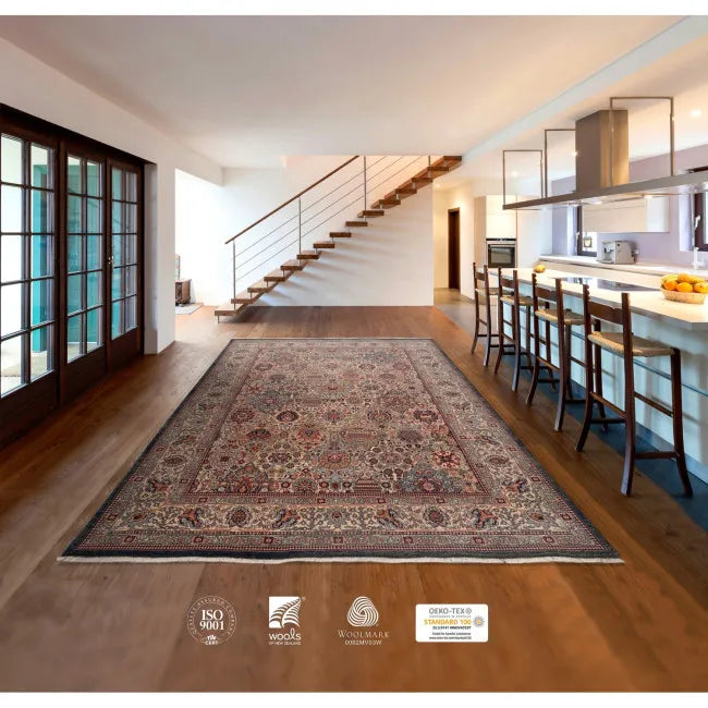 Tapis perse rustique en laine MOTO