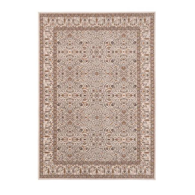 Tapis persan beige marron en Laine