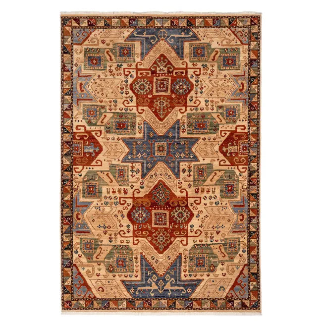 Tapis ethnique rouge beige OTTO