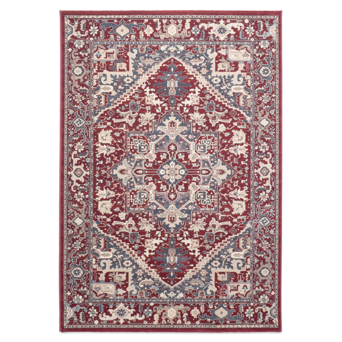 Tapis Oriental Rouge en Laine YURI