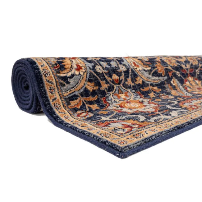 Tapis Persan noir beige en Laine