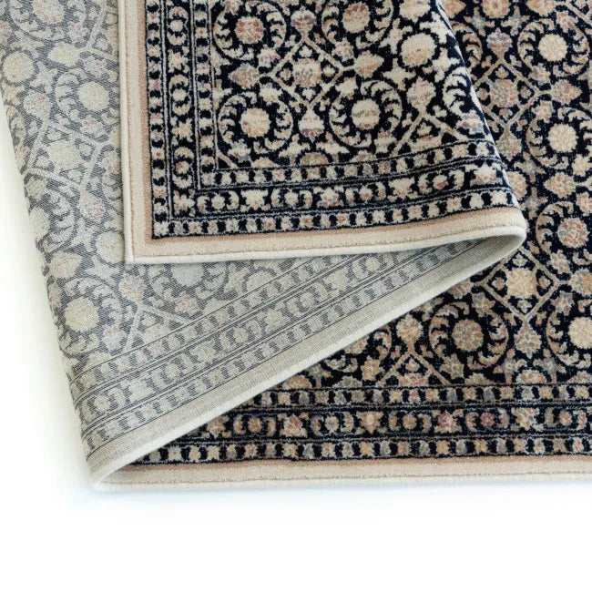 Tapis moderne noir et beige KATA