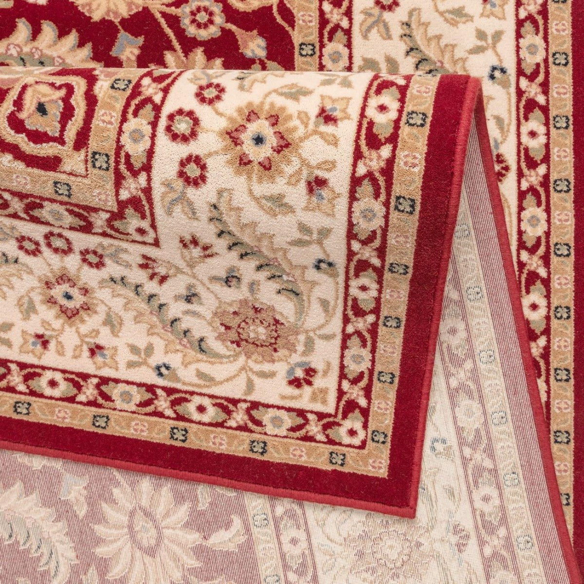Tapis Oriental Rouge et Beige MAGI - MAZIR Décoration