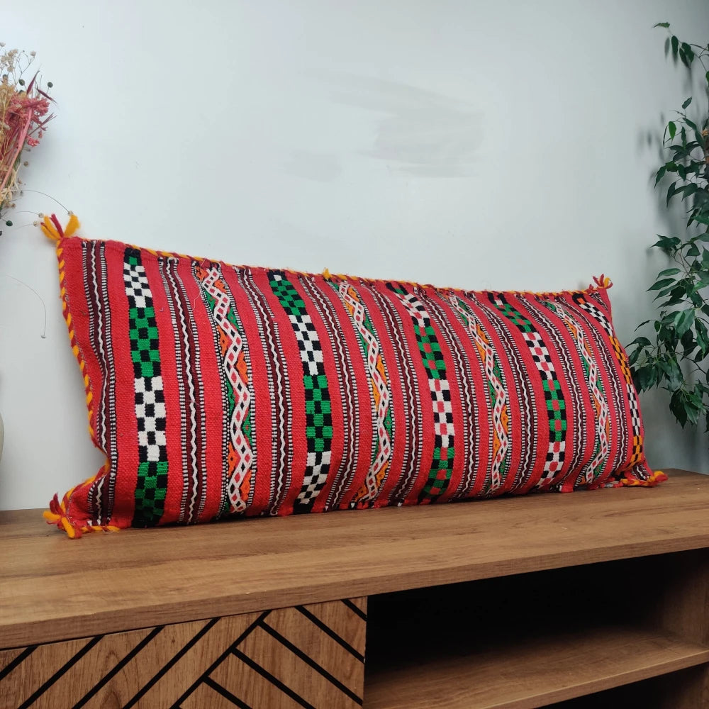 Long Coussin Kilim Marocain Vintage - MAZIR Décoration