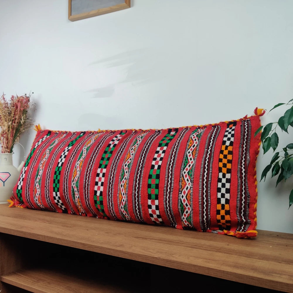 Long Coussin Kilim Marocain Vintage - MAZIR Décoration