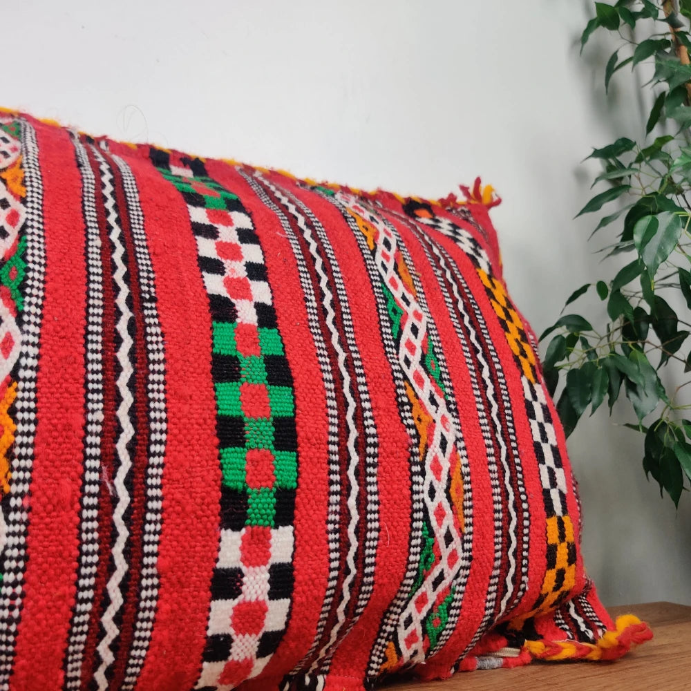 Long Coussin Kilim Marocain Vintage - MAZIR Décoration