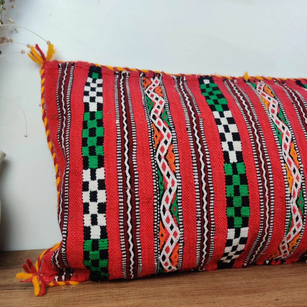 Long Coussin Kilim Marocain Vintage - MAZIR Décoration