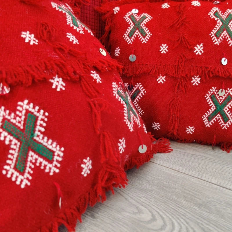 coussin berbère rouge