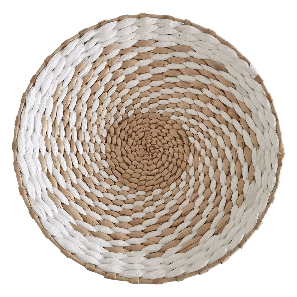 panier mural blanc beige