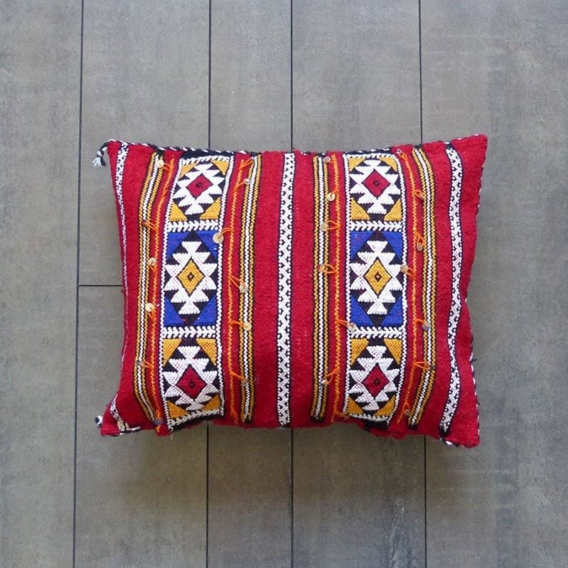 coussin kilim rouge