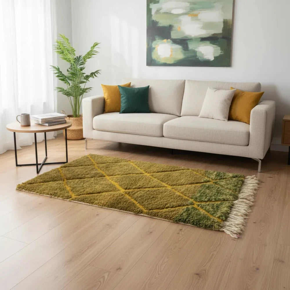 Petit tapis berbère vert