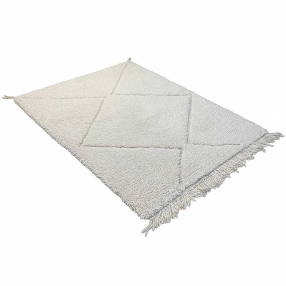 Petit tapis berbère blanc