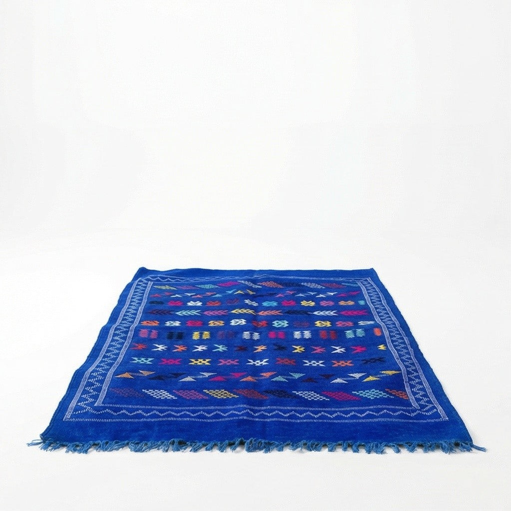 Petit Tapis Berbère Bleu 100x150 cm