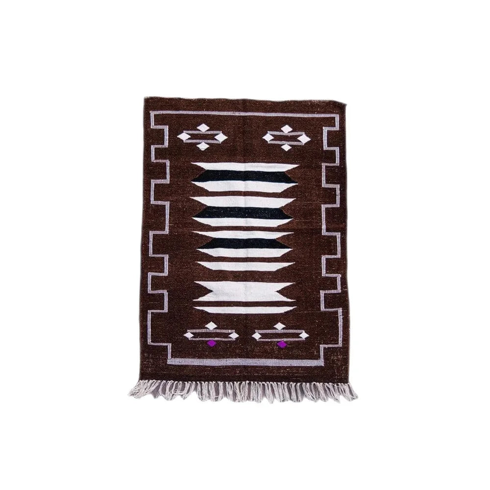 tapis ethnique marron