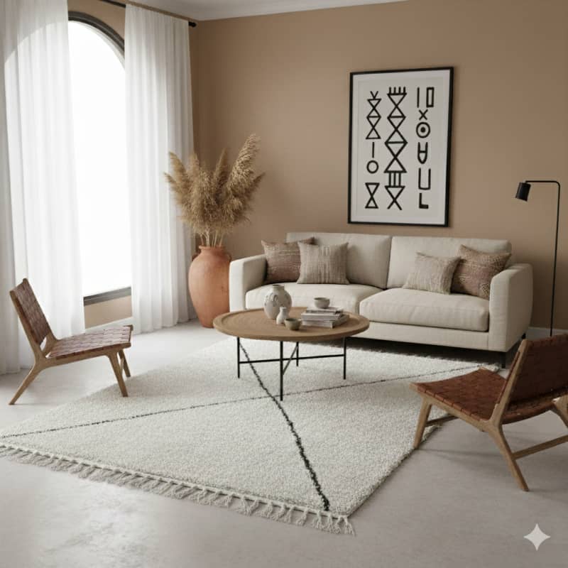 Petit Tapis Berbère <br> Motifs creux <br> 110x160 cm