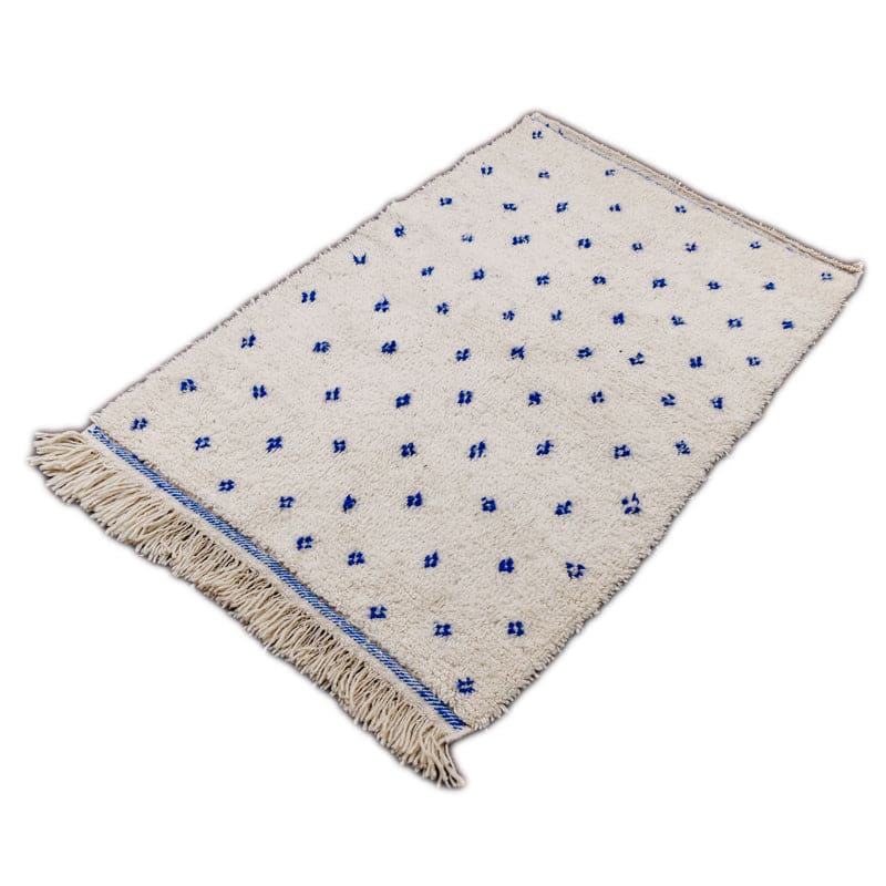 tapis beni ouarain pois bleu