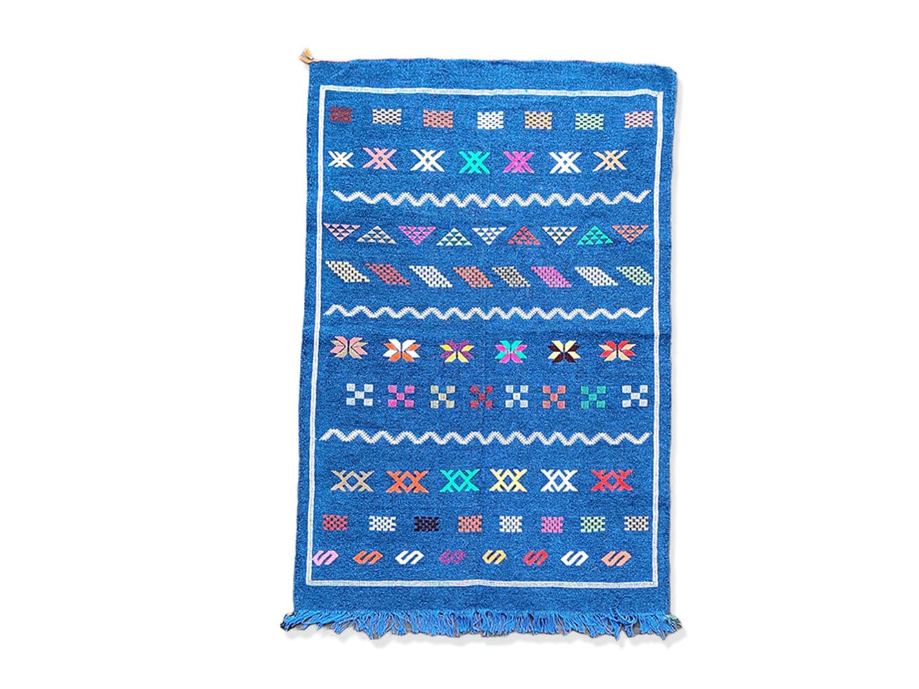 Petit tapis marocain bleau