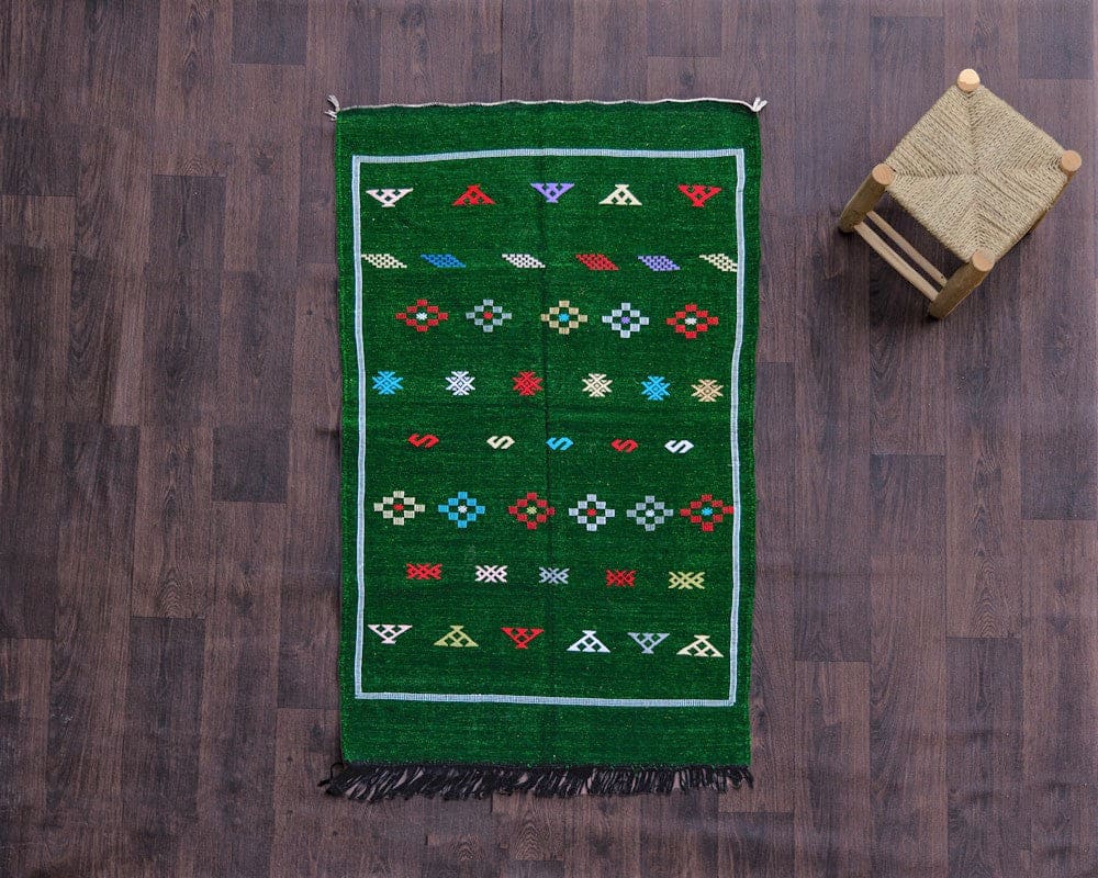 tapis marocain vert