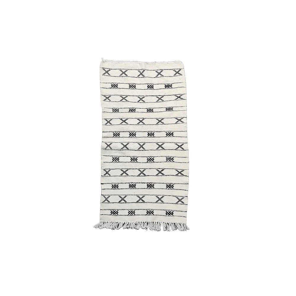 Petit tapis Kilim blanc