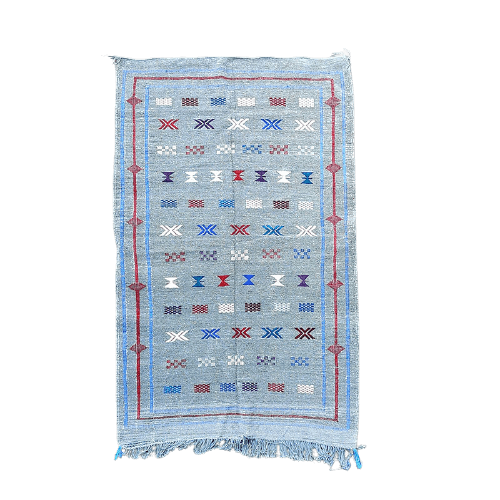 tapis boheme bleu