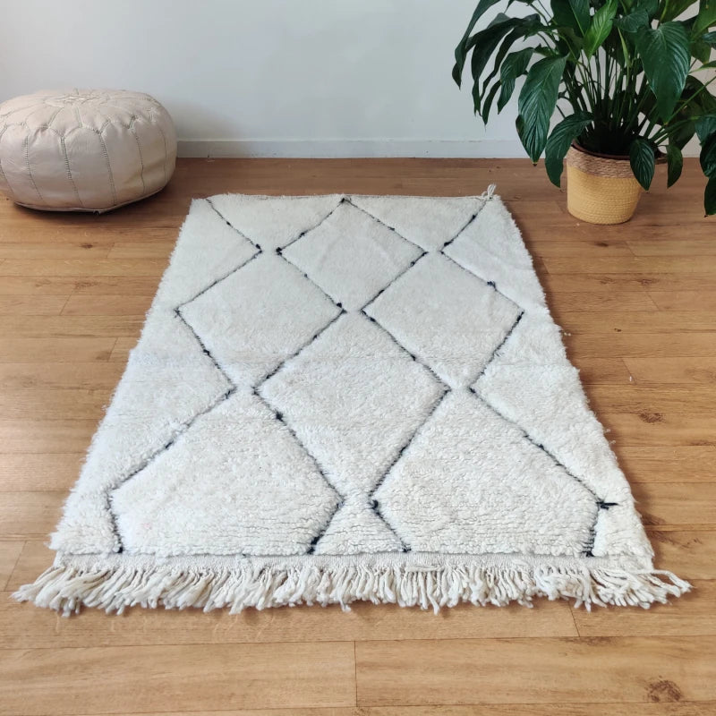 Petit tapis marocain losange creux - MAZIR Décoration