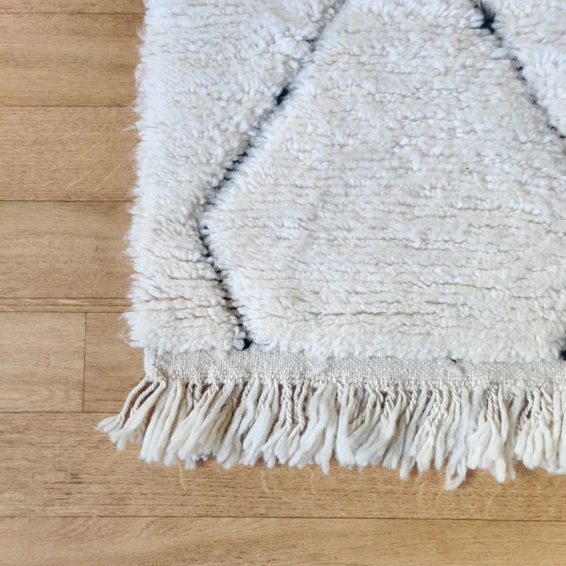 Petit tapis marocain losange creux - MAZIR Décoration