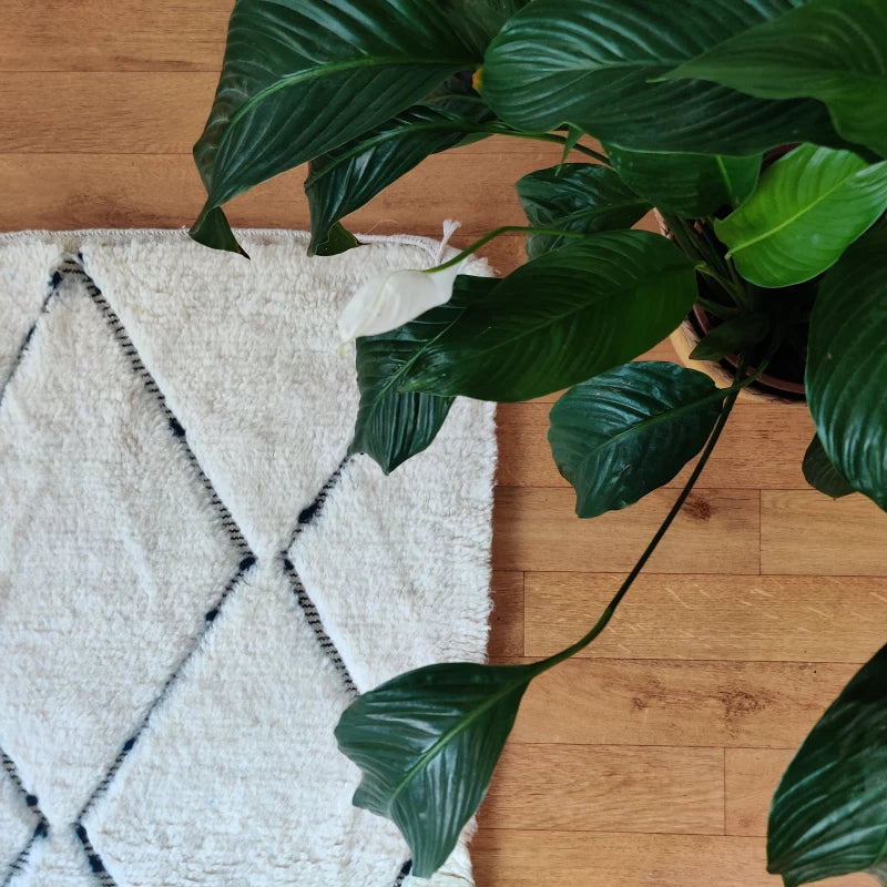 Petit tapis marocain losange creux - MAZIR Décoration