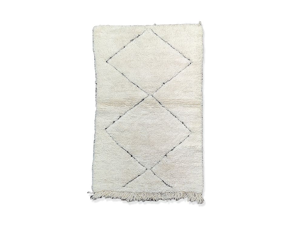 Petit Tapis Marocain Losanges Creusés 90x145 cm - Tapis
