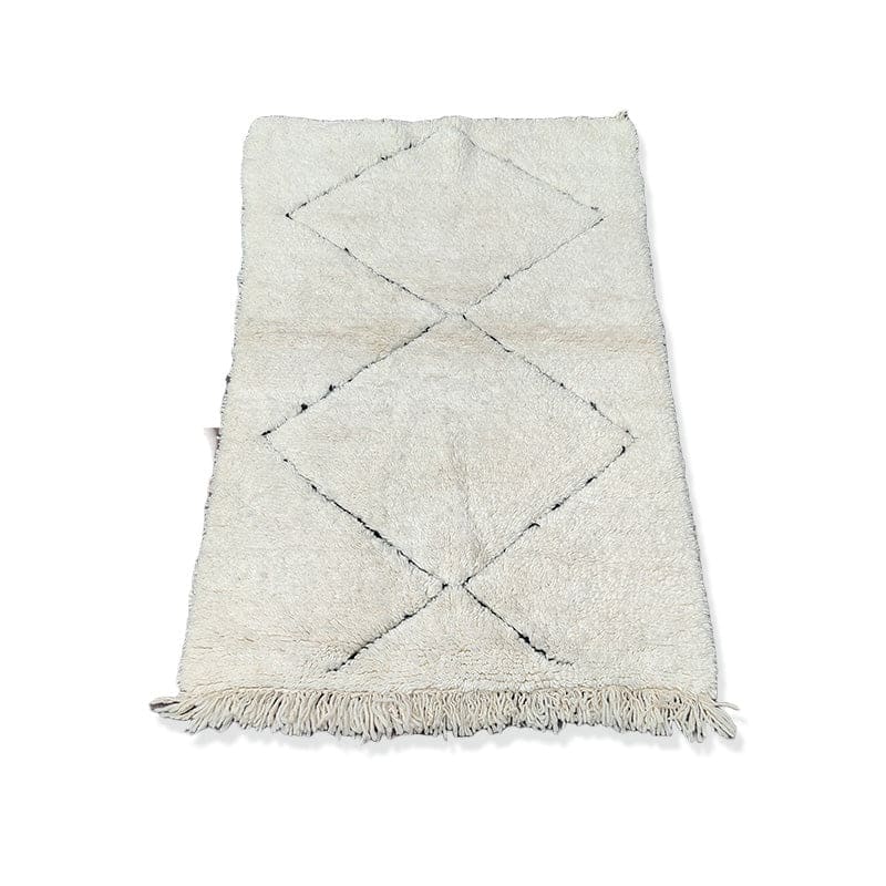 Petit Tapis Marocain Losanges Creusés 90x145 cm - Tapis