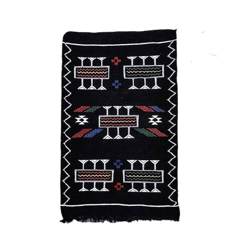 tapis boheme noir