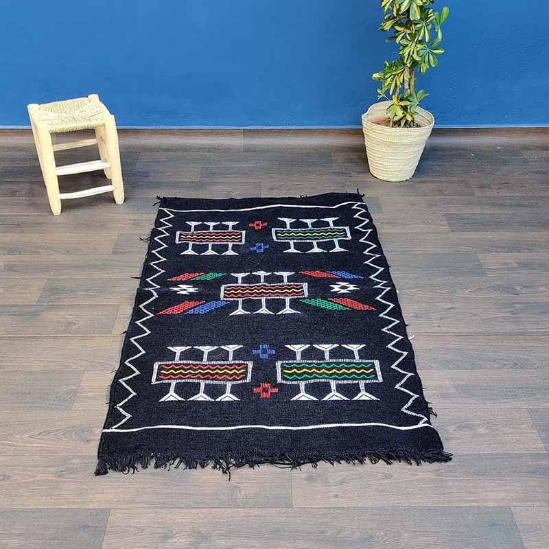 tapis bohème noir