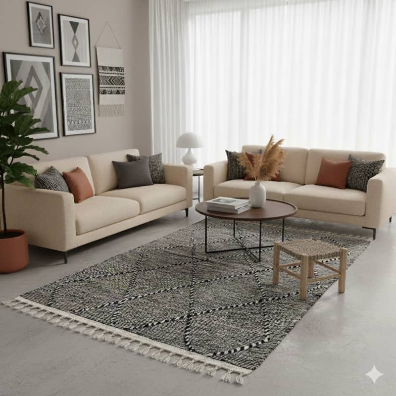 Petit Tapis Zanafi Noir <br> 100x160 cm