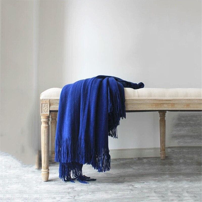 plaid polyester bleu