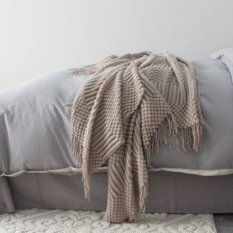 plaid polyester beige