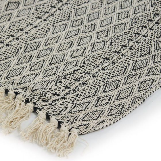 Détail de la texture en coton du plaid 125x150 - Plaid