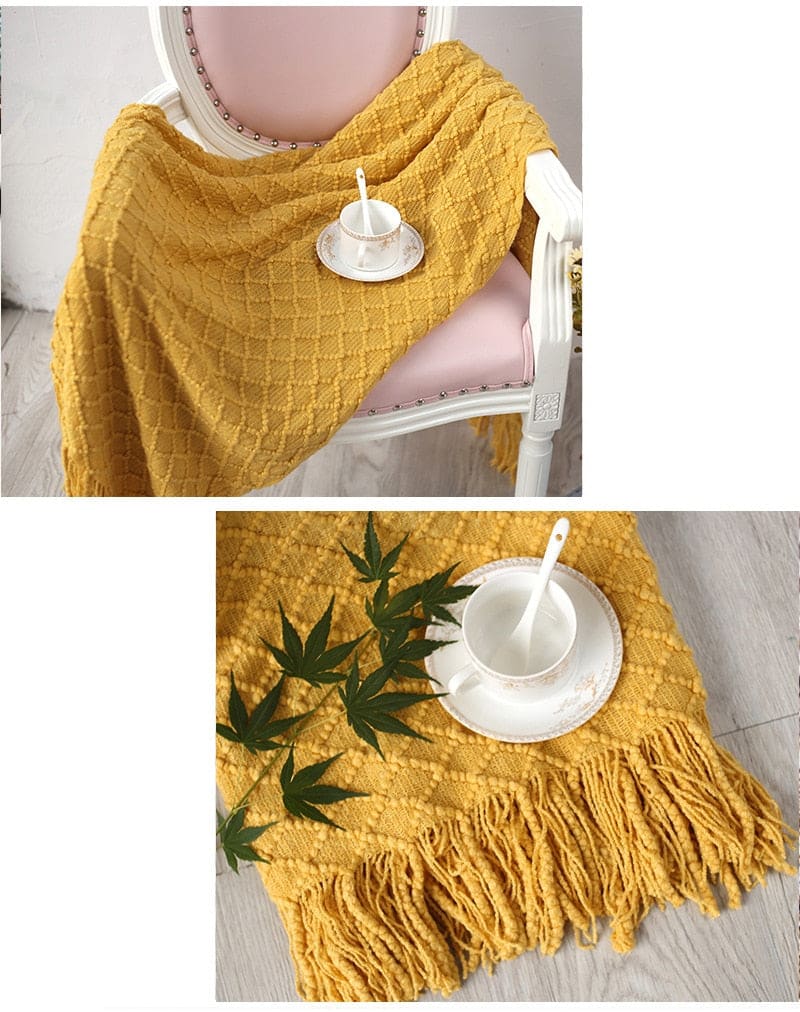 Plaid à Carreaux jaune