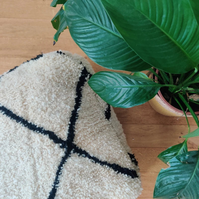 Pouf Béni Ouarain en Laine - MAZIR Décoration