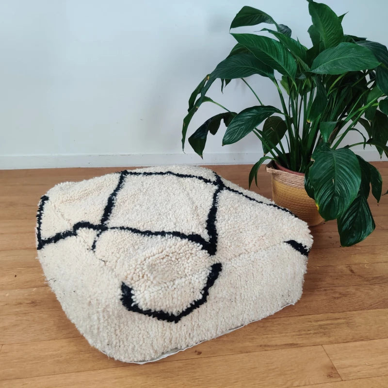 Pouf Béni Ouarain en Laine - MAZIR Décoration